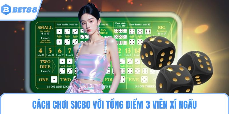 Cách chơi Sicbo với tổng điểm 3 viên xí ngầu